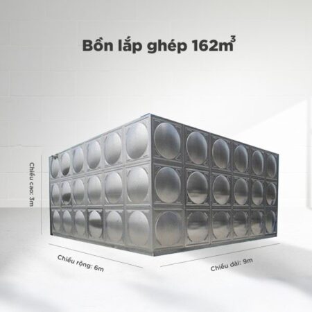 Bồn bể lắp ghép inox Việt Anh 162m3