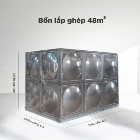 Bồn bể lắp ghép inox Việt Anh 48m3